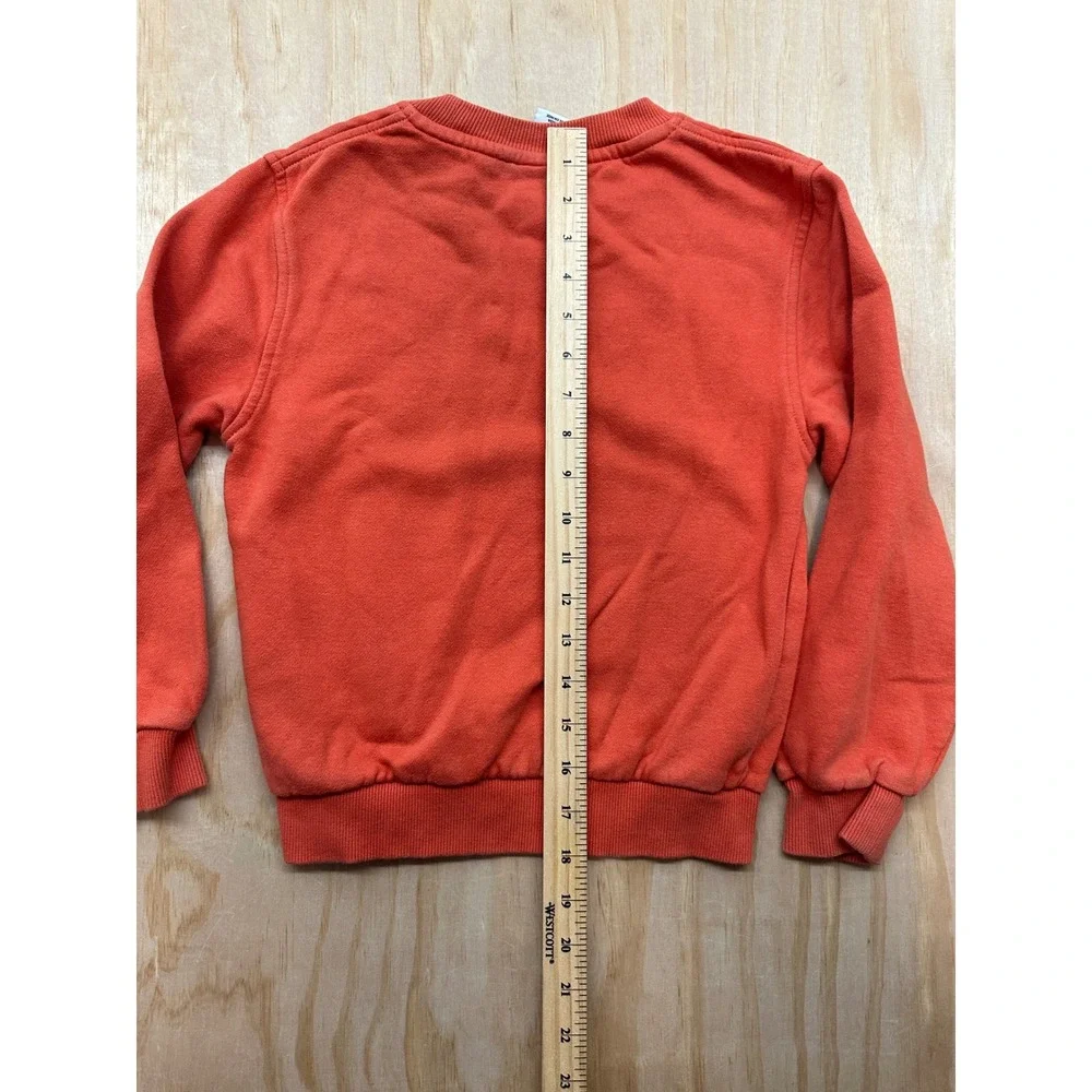 Nike Kids Orange Crewneck Sweatshirt Fleece Pullover Logo Size S‎ Small